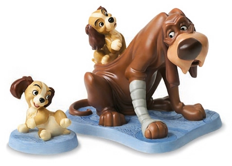 WDCC Lady And The Tramp Trust And Puppy Old Dog, New Tricks And