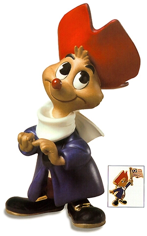 WDCC Ben And Me Amos Mouse Pint Sized Patriot - 1217946 From