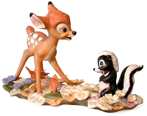 生産終了・希少　WDCC バンビ　Bambi Purty Flower BAMBI WALT DISNEY CLASSIC COLLECTION Purty Flower Figurine
